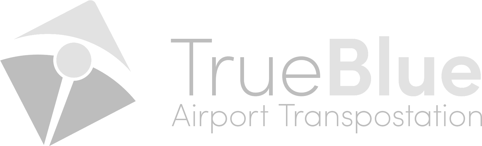 True Blue Airport Transportation BW Logo