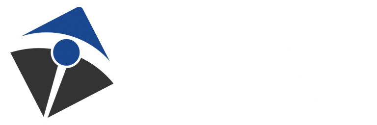 True Blue Airport Transportation W Logo